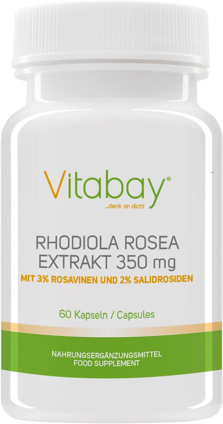 Rhodiola rosea – Rose Extract – 350 mg – 3% Rosavin – 60 Capsules