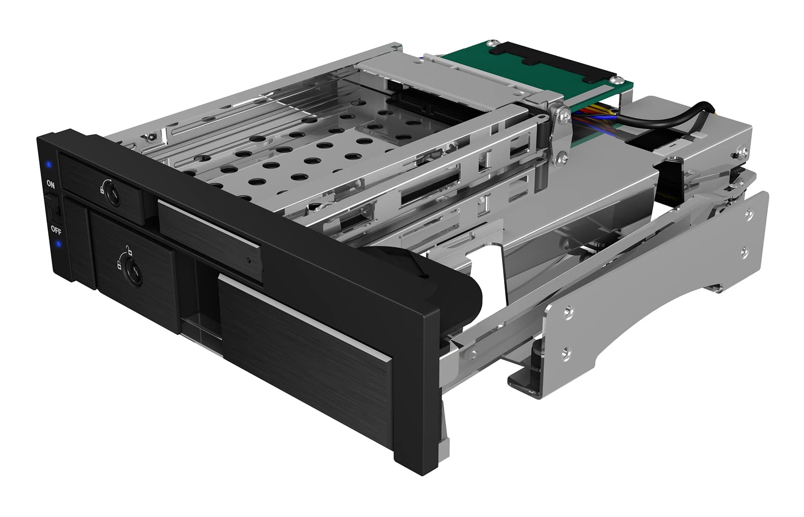 ICY BOX 2-Way Removable Frame, 1x 2.5 Inch and 1x 3.5 Inch for 1x 5, 25 Bay, SATA III 6 Gbit/S, Strapless, Aluminium