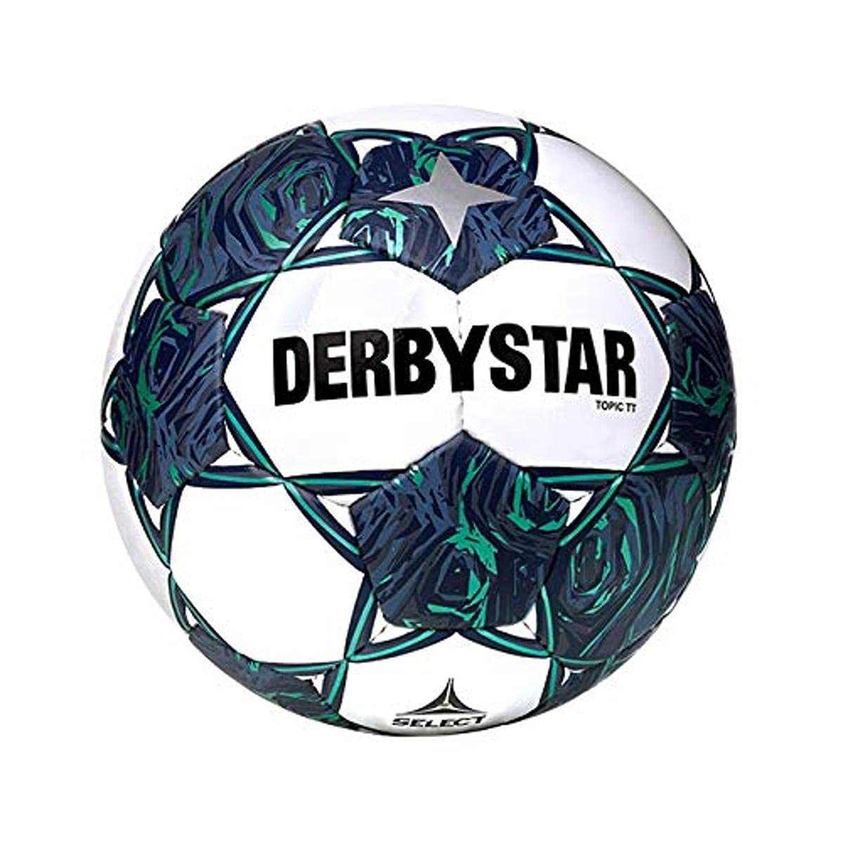 Derbystar Topic TT v21, White Grey Green, 5, Football