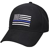 Thin Blue Line Patch USA Police Memorial Blue Lives Matter American Black Embroidered Cap Hat Premium Quality Cotton Poly Twill One Size Fits Most