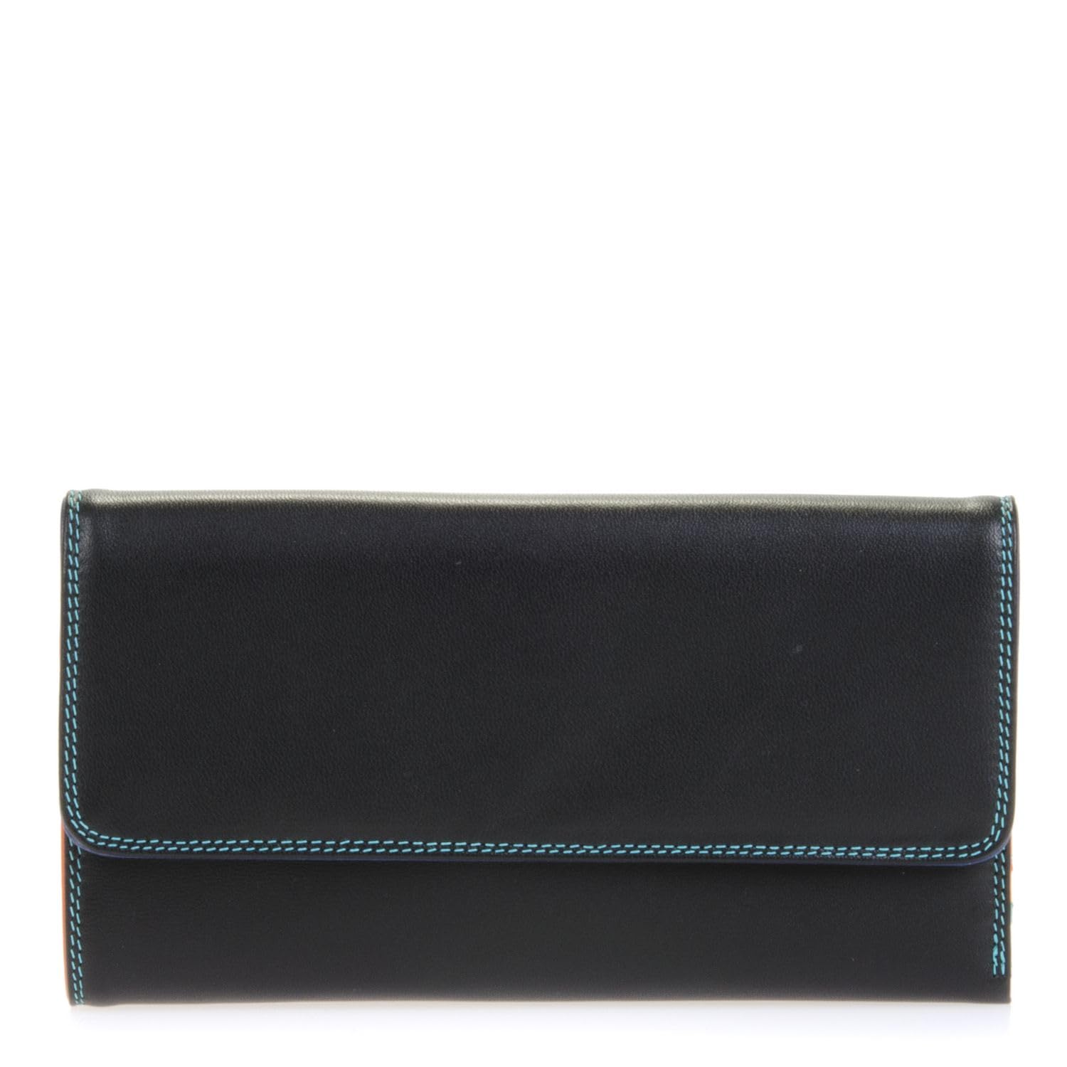 mywalit Leather Women's Wallet Tri-fold Zip Wallet - 269-4 Black Pace