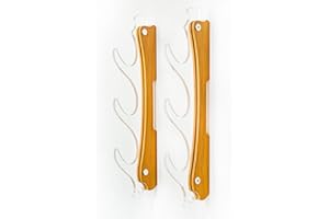 Fclieng Katana Wall Stand Clear-Acrylic Weapon Holder, Sword Wall Mount Samurai Sword Rack Adjustable Lightsaber Sword Hook Display Stand (Yellow-3 Tier)