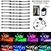 AMBOTHER 10Pcs Motorcycle LED Light Kit Strips Dual IR/RF Remote Controller Multi-Color Accent Glow Neon Lights Lamp Flexible for Harley Davidson Honda Kawasaki Suzuki Ducati Polaris KTM (Clear Stock)