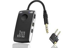 LRECAT Bluetooth 5.4 Transmitter Receiver for 2 AirPods or BT Devices, Wireless Adapter for Flight, TV, PC and Gym, Switch, Bluetooth Wireless Transmitter with Dual Link AptX Adaptive/Low Latency/HD Audio