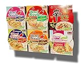 Nongshim Bowl Instant Noodle Soup Assorted Bundle 6 Flavors: Shin Bowl + Lobster + Spicy Shrimp + Spicy Kimchi + Spicy Chicken + Hot & Spicy (12-pack)