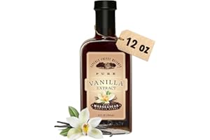 Madagascar Bourbon Pure Vanilla Extract, 12oz glass bottle. Pure Vanilla Extract for Baking and Cooking, Extracted and bottled in the USA by Lincoln County Reserve. Sugar Free and Gluten Free.