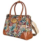 Disney Vintage Mickey Pattern Top Handle Satchel Bag With Mini Purse Pouch(bag-059-1)