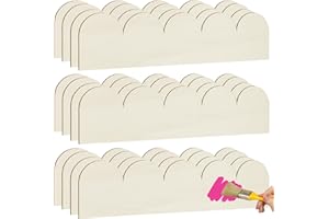 HEONAY Scalloped Decorative Wood Trim Unfinished Scalloped Wood Molding DIY Wooden Moulding Trim for Home Wall Window Cabinet Shelf Door Frames Decoration (15.75in x 4in, 12 Pack)