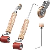 CraftyDream 2 Pcs Seam Roller with Tester Probe and Dual Roller for PVC TPO | 40mm Silicone Seam Roller with 6mm Brass Detail Penny Tool, Smoothing, for EPDM, Roofing Tape Woodwork Wallpaper Installation