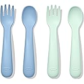 OXO Tot Plastic Fork and Spoon Set - Opal and Dusk