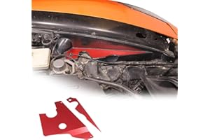 JONKOKO Aluminum Alloy Engine Bay Side Panel Cover for Chevrolet Corvette C7 2014-2019 Hood Engine Trim Sticker Interior Accessories (Engine Bay Side Dustproof Plate, Red)