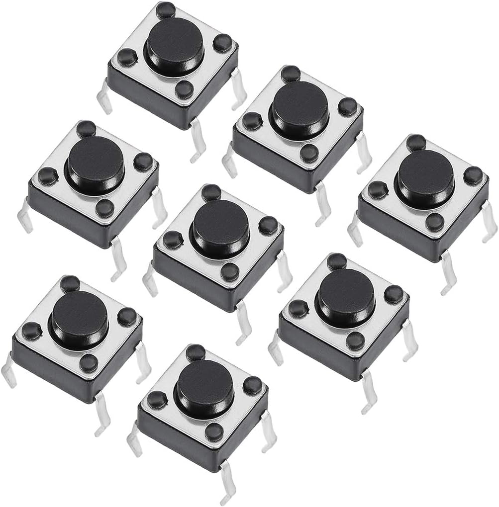 10 x 6x6x4.3mm Momentary Mini Push Button Tactile Switch PCB Mounted