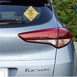 kuou 2 Pcs Baby on Board Car Sticker Sign with Suction Cups Yellow view 6