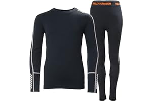 Helly-Hansen Jr Lifa Merino Midweight Set - Kids Base Layer Thermal Underwear, Moisture-Wicking Merino Wool, Winter Ski
