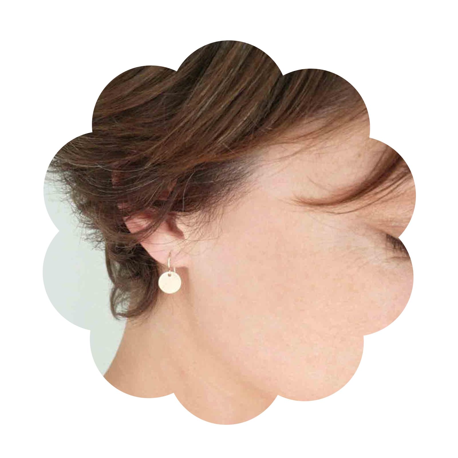 Yheakne Boho Circle Disc Drop Gold Round Coin Hook Earring Coin Dangle Earrings Trendy Minimalist Earrings Jewelry for Women and Teen Girls