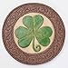 Bits and Pieces - Shamrock Garden Stone - Give The Gift of Luck - Hand Painted Outdoor Garden Décor with Intricate Celtic Knotted Border