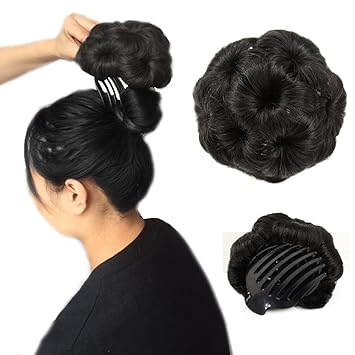 A R 100 Human Hair Donut Bun Hair Extension Chignon Hairpiece