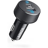 Anker USB C Car Charger, Compact 32W 2-Port, LED Indicator Type C Charger with 20W Power Delivery & 12W PowerIQ, Compatible w