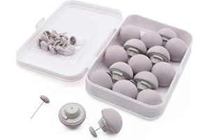 MQUPIN Duvet Clips Duvet Cover Pins,Duvet Pin Comforter Clips 16set, Soft Fabric Material Double Sided Pin Fasteners for Quilt, Cushions, Curtains- Grey