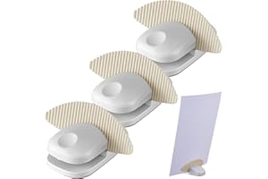 Faccito 3 Pcs Paper Holder Stand for Typing Non-Slip Mat Desktop Folder Document Holder with Anti-Slip Pads Portable Copy Stand Desktop Clamp for A4 Paper Office Reading (White)