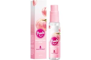 Hansber Instant Fresh Breath Spray, Portable for Adults - Contains Natural Lime and Tea Tree Extract Peach One Size