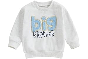 WoHaHa Toddler Baby Big Sister Brother Pullover Sweatshirt Girls Boys Little Sis Bro Matching Long Sleeve T Shirt Tops Tees