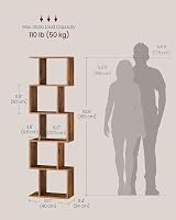 VASAGLE 6-Tier Bookshelf 24x40x159 cm Room Divider Rustic Brown LBC462K01 view 6