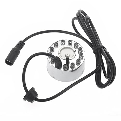 UEETEK 12 LED Ultraschall Nebler Hersteller Brunnen Mist Maker DC 24V