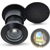 Earl Diamond Peep Holes for Door, with Security Privacy Cover, Modern Black | Solid Brass 220-Degree Door Viewer Peephole, for 1-21/32" to 2-1/8" Thick Doors, Fits Home Office Hotel, 28 mm Peep Holes