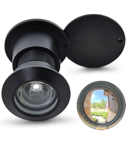 Rockwood 627.CRM Brass UL Listed 190-degree Door Viewer with Heavy