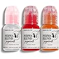 Perma Blend Neutralizing Tattoo Ink Set for Permanent Makeup - Vegan Microblading Pigment & Tattoo Supplies for Lip Makeup - Shading Solution, Orange Crush & Squash Lip Blush (0.5 oz Each)