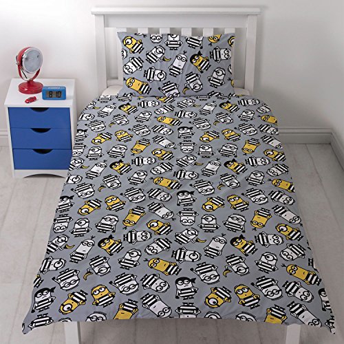 Minions Despicable Me Jailbird UK Single/US Twin Duvet Cover Set + FREE Small Foil Stickers