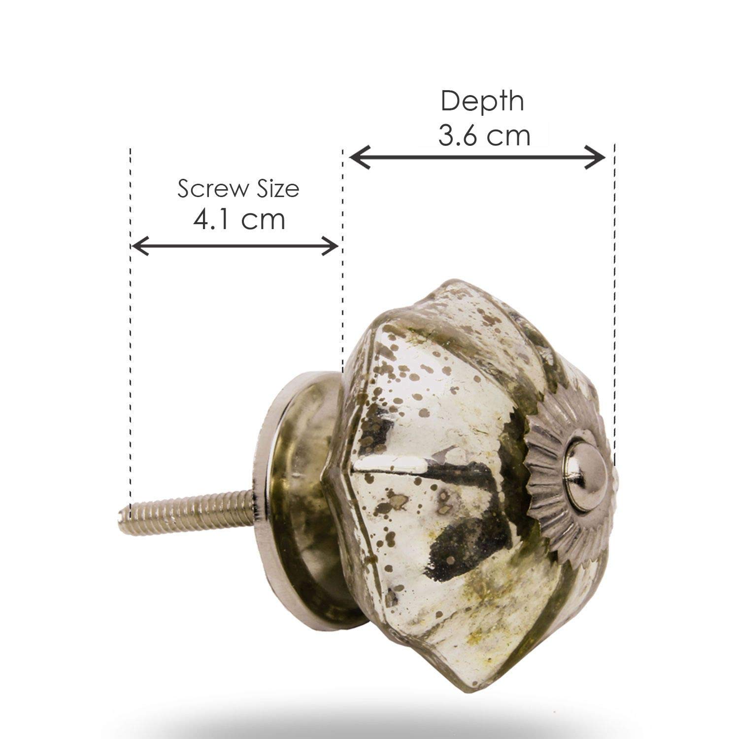 Juego de 4 Pomos de cajones de gabinete Talid cerámico redondo Acabado
