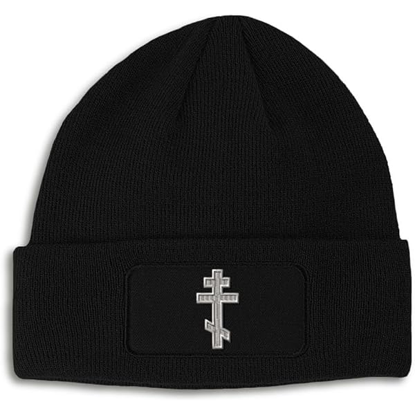 正規新品未使用　CLANE MUFFLER SET KNIT CAP Custom Patch Beanie Cone Cross White Embroidery Acrylic