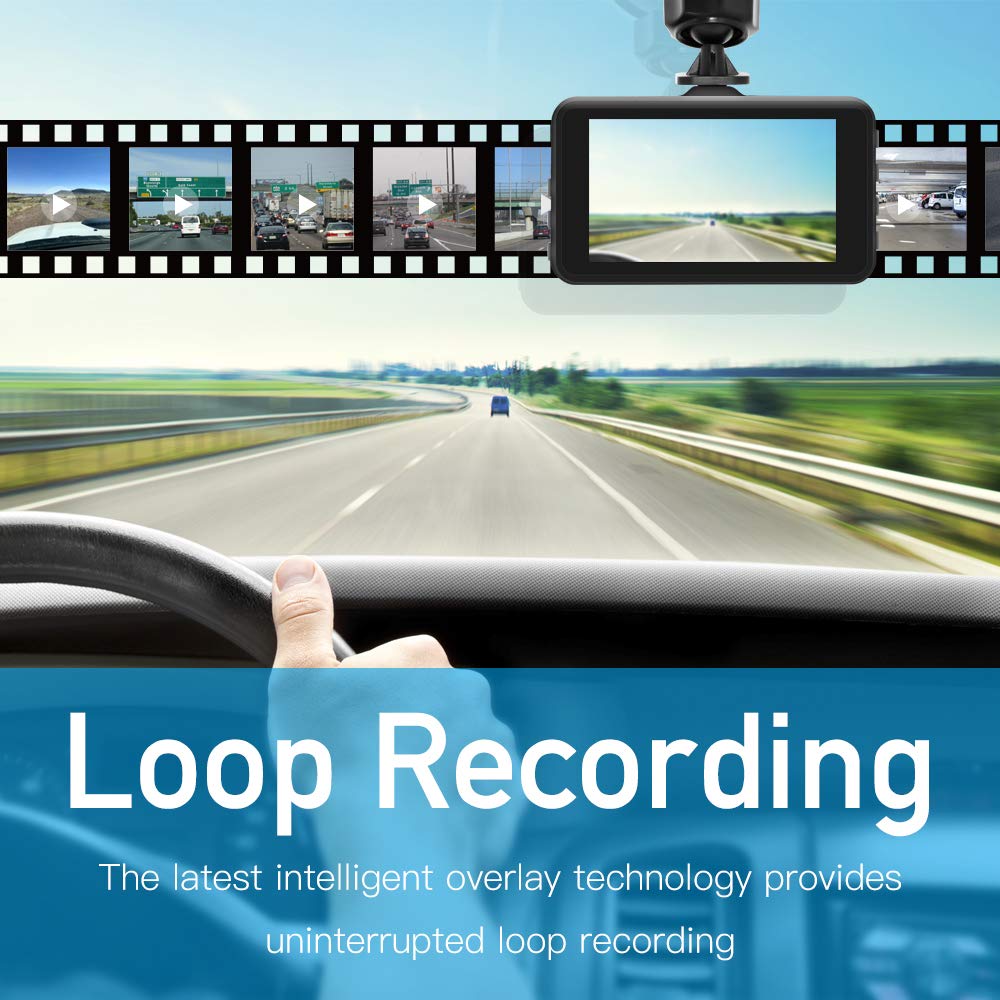 Veroyi Dash Cam Car DVR Full HD 1080P Dash Camera for Cars with Night Vision 170 Degree Wide Angle G-sensor Motion Detection Parking Monitor Driving Recorder