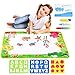 Zutan Large Aqua Doodle Mat Water Drawing Pad with 3 Pens, 1 Sheet of Shapes, 2 Alphabet Stencils & 1 Drawing Book – Perfect Educational Toy Gift for Birthdays & Christmas - 29 x 19 Inches