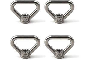 304 Stainless Steel Eye Nut M12 Triangle Ring Shape Lifting Eye Nut Set Threaded Nut Fastener 4PCS
