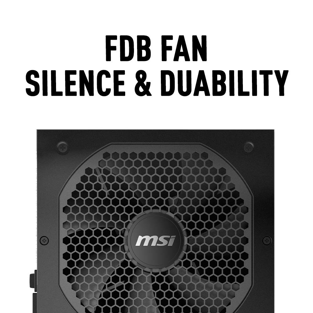 MSI MPG A750GF Gaming Power Supply - Full Modular - 80 PLUS Gold Certified 750W - 100% Japanese 105°C Capacitors - Compact Size - ATX PSU