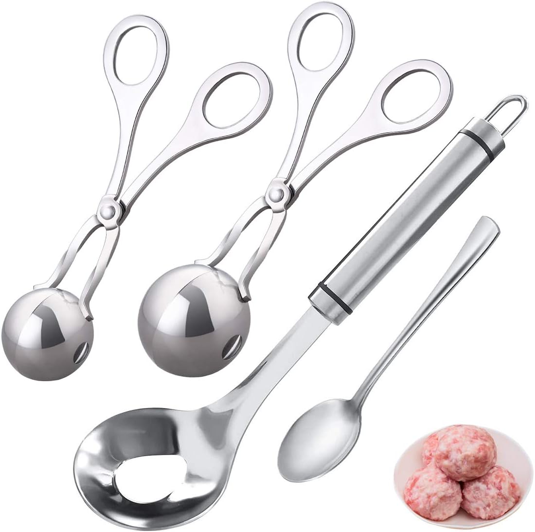 4 Pack Meatball Maker Scoop Nonstick Meatball Spoon Ball