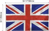 TCTOHZNG 2pcs UK Flag 3x5 Ft British Polyester with Grommets view 2