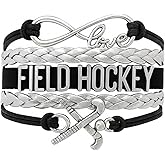 Infinity Collection Field Hockey Bracelet, Field Hockey Jewelry, Field Hockey Gifts, Field Hockey Charm Bangle Bracelet. Gift for Field Hockey Players