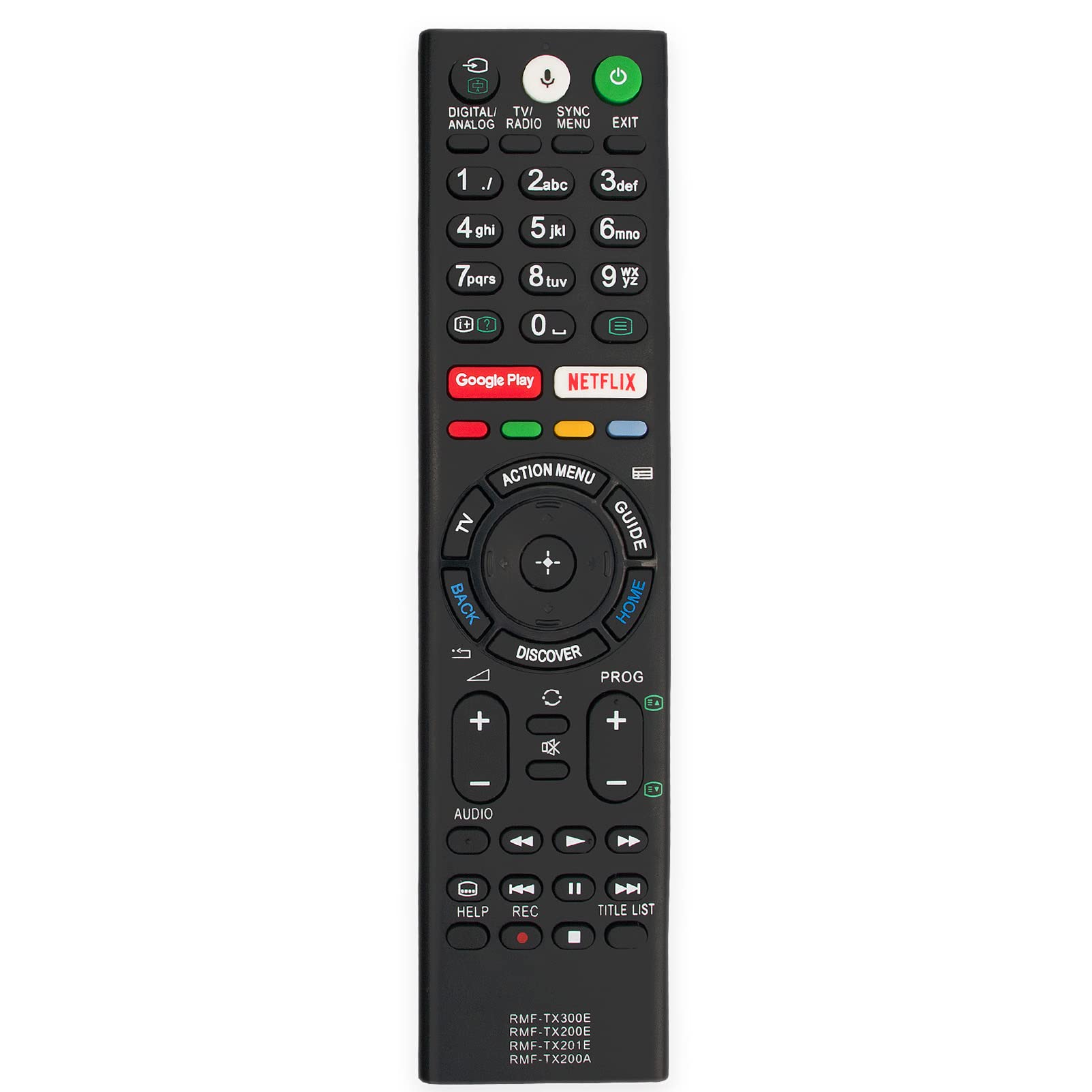 VINABTY RMF-TX300E RMF-TX200E RMF-TX200A Replacement Remote Compatible with Sony Bravia TV KD-55XE8096 KD-49XE8096 KD-43XE8005 KD-55XE8505 KD-65XE8505 FW-49XE8001 KD-49XE8004 KD-75XE8596 KD-43XE8096