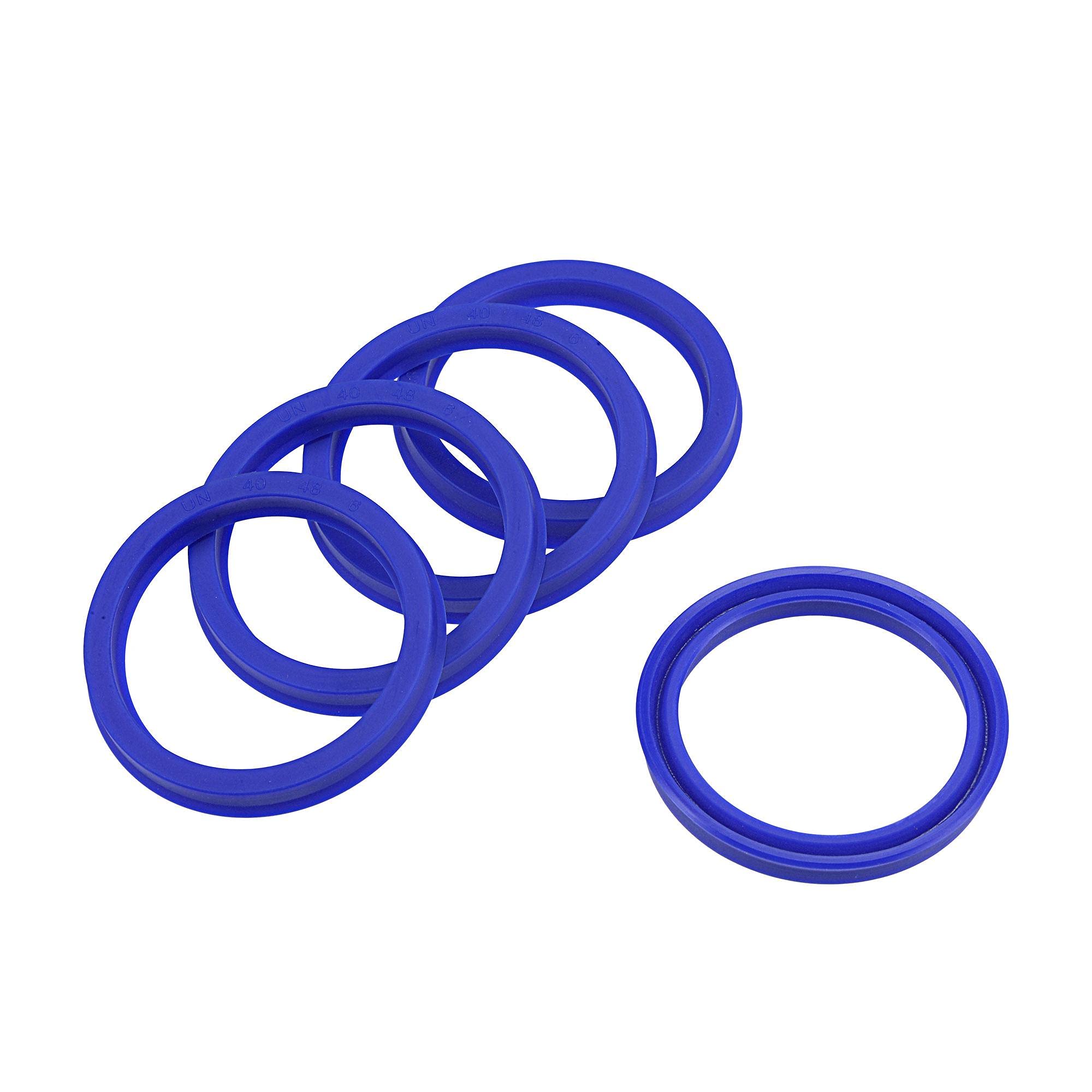 sourcing map UN Radial Shaft Seal 40mm ID x 48mm OD x 6mm Width PU Oil Seal, Blue Pack of 5