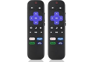 UANKOY (Pack of 2) Replacement Remote Control Only for Roku TV, Compatible for TCL Roku/Element Roku/Westinghouse Roku/Hisense Roku/Onn Roku/Insignia Roku/Philips Roku Smart TV【Not for Roku Stick and Box】