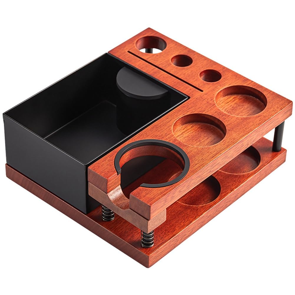 Povxlum Espresso Knock Box for 51 54 58mm Espresso Accessories, Detachable Espresso Organizer Box,Espresso Tamping Station
