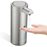 Automatic Liquid Soap Dispenser Touchless, Stainless Steel, Rechargeable | 11.8oz/350ml, IPX5 Waterproof, 3 Adjustable Dispensing Modes, Auto-clean,Hand Soap, Dish soap Dispenser for Kitchen Bathroom