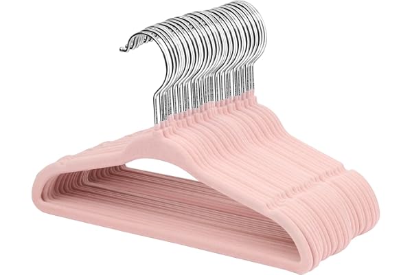 ManGotree 27.8 cm Baby Velvet Hangers, Non-Slip Infant Coat Hangers, Ultra-Thin Toddler Felt Hangers with 360° Swivel Hook, S