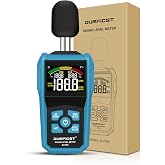 Decibel Meter, DURFICST Sound Level Meter with LCD Color Screen, 30-130dB | SPL Meter with A/C Weighting, Data Hold, MAX/MIN,dB/SONE Unit,FAST/SLOW Response,for Home, Office, Factory, Noisy Neighbors