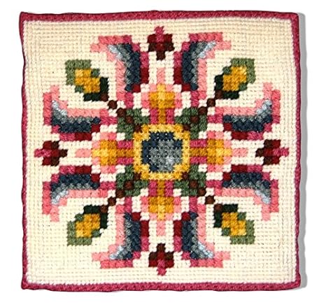 Candamar Designs Country Floral Quick Point Needlepoint Pillow Kit
