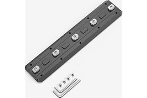 Mlok Arca Rail Bipod Mount Adapter Quick Release Plate for Tripod Ball Head WEYLLAN MK180 Aluminium Alloy Plate Lengthened Co